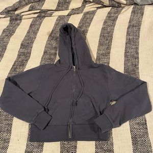 Brandy Melville zip up cropped hoodie